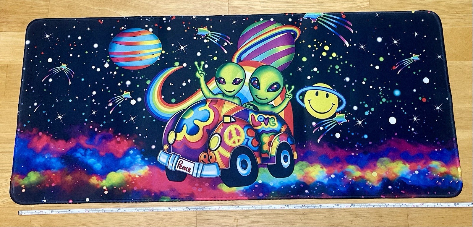 Lisa Frank Aliens Computer Desk Mat Black
