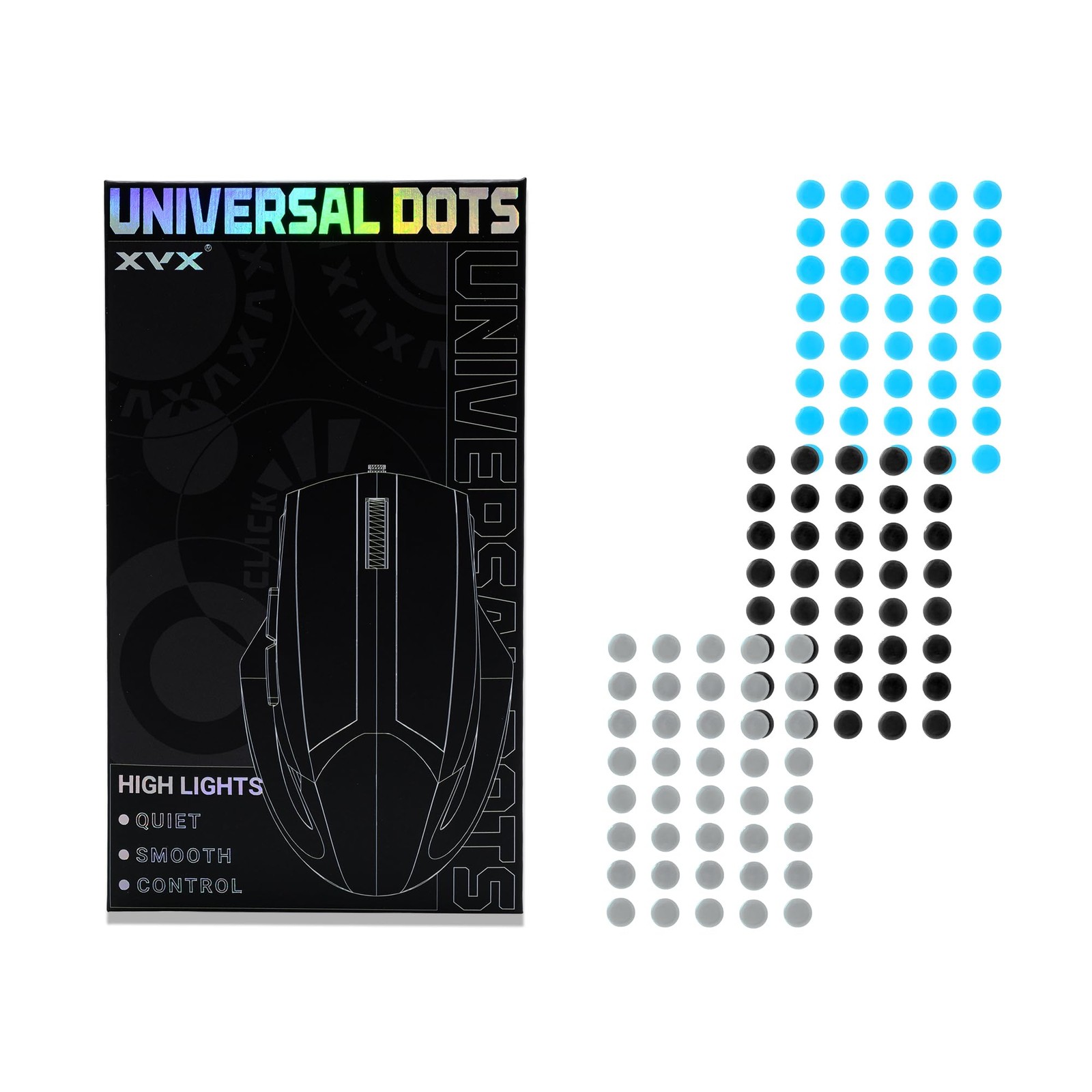 OHY XVX 120 PCS Mouse Skates, 6.5mm Dot Feet for Glass Mousepads & All...