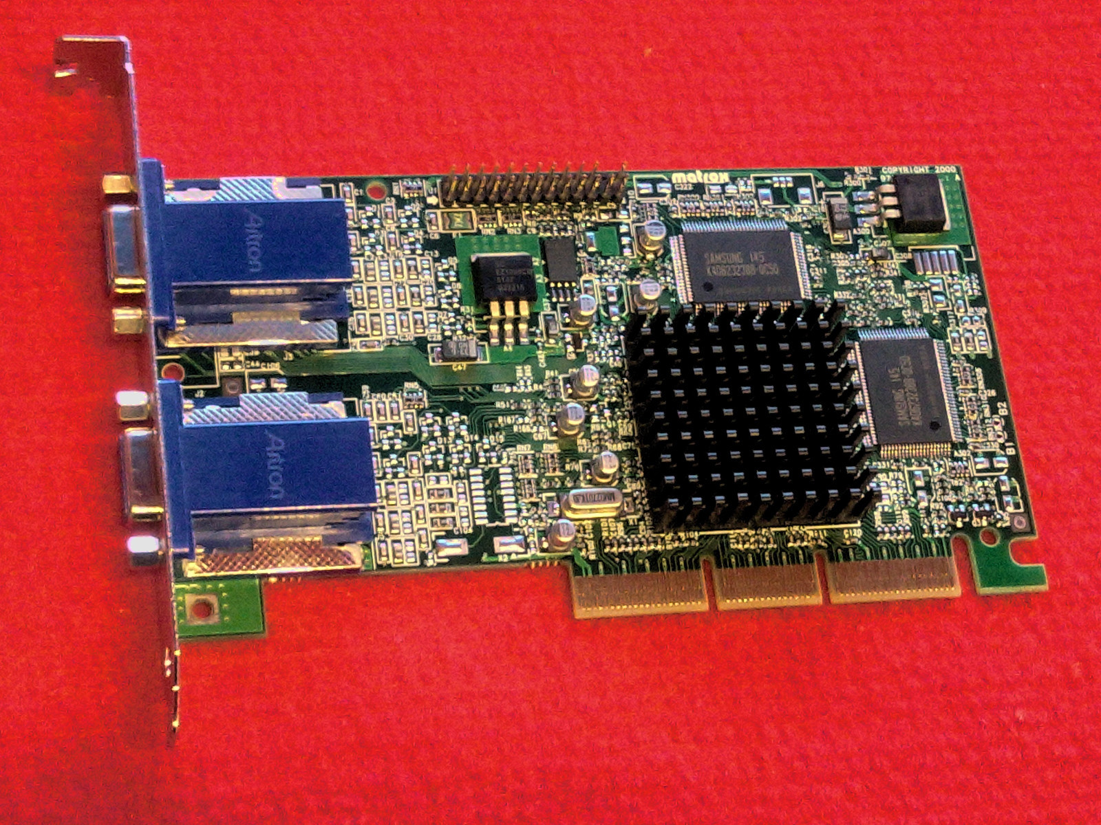 Excellent AGP GRAPHICS CARD Matrox Millenium G450 16MB DualHead for 2 Monitors 4xAGP