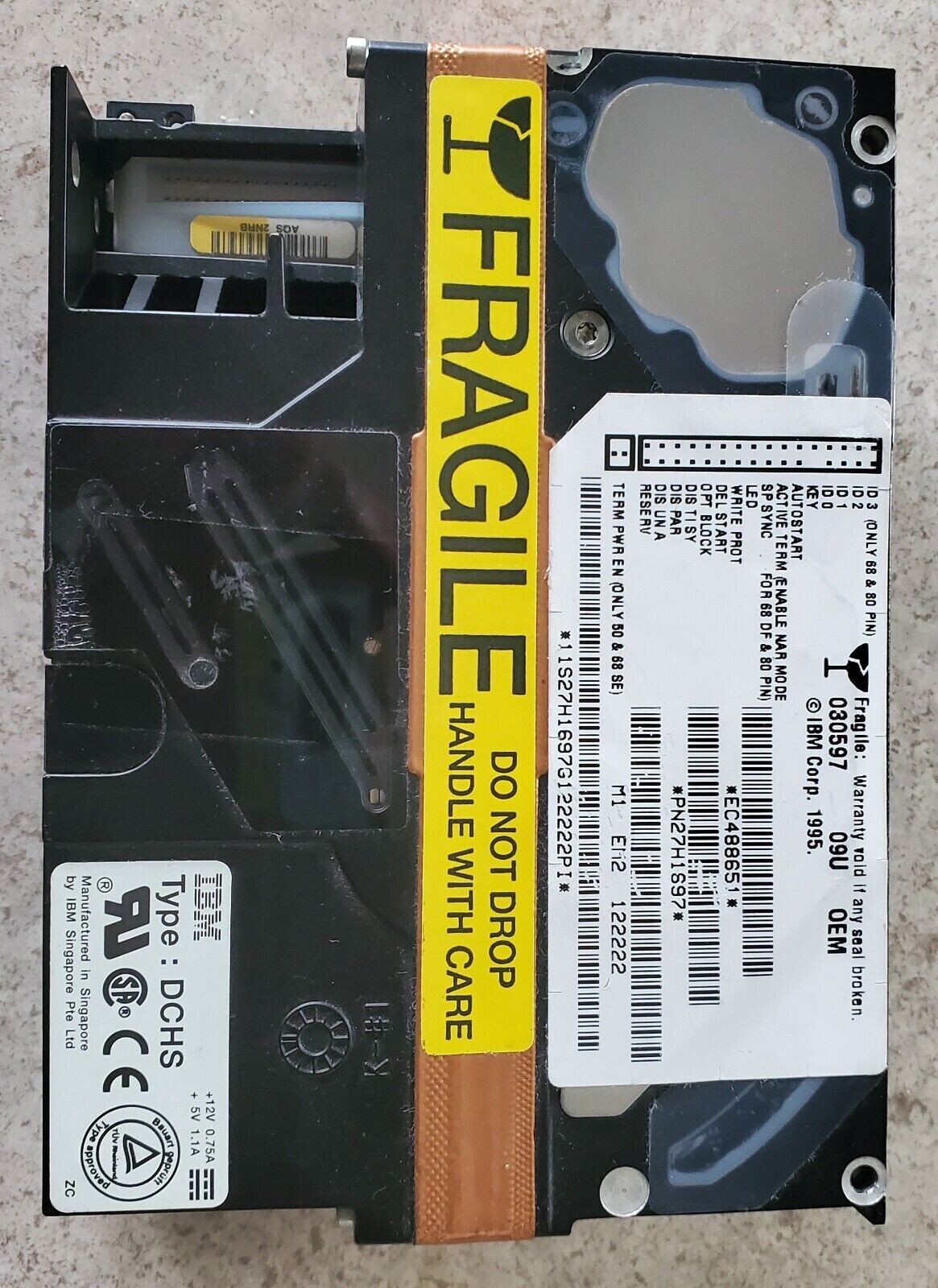 9.1GB IBM DCHS09U 3.5" 68 PIN SCSI Internal Hard Disk Drive NOS Enterprise Grade