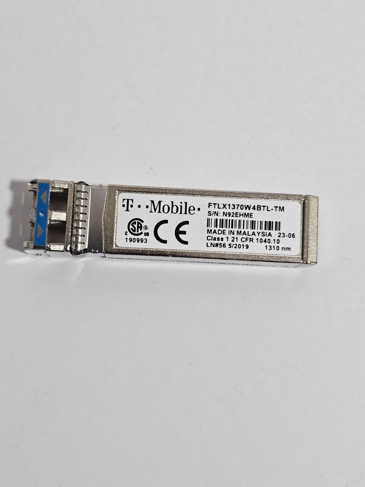 Finisar FTLX1370W4BTL-TM 10Gb SFP+ 1310nm LR Transceiver for T-Mobile