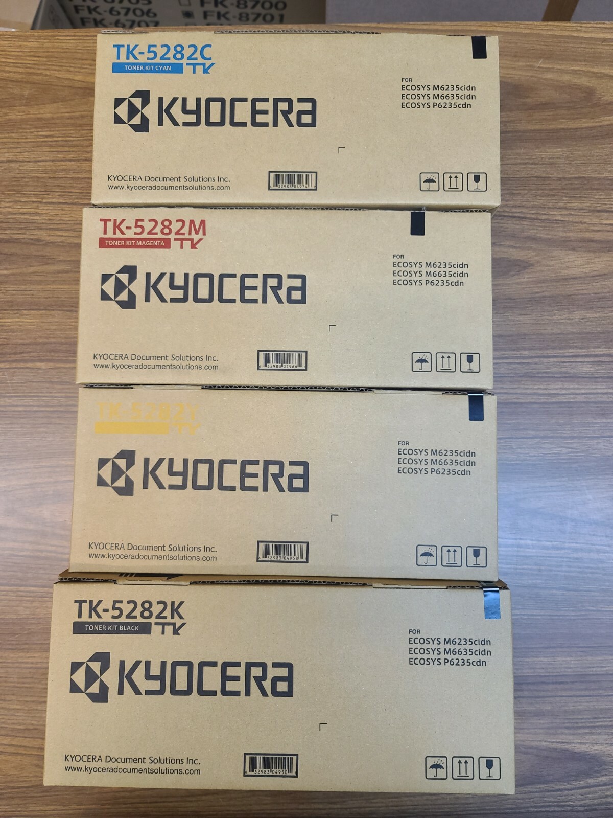 KYOCERA TK5282,TK-5282 TONER CARTRIDGE SET,M6235CIDN M6635CIDN P6235CIDN - 1 EA.