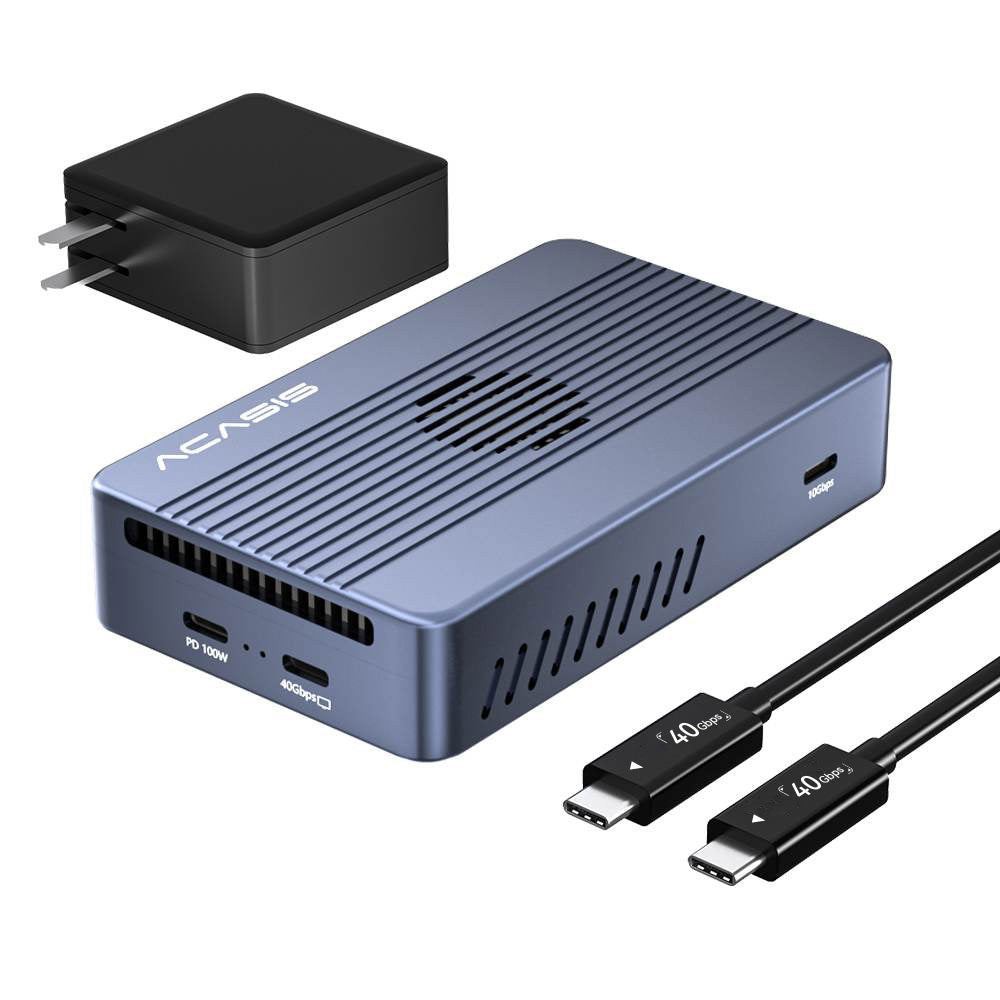 Acasis 40Gbps SSD Enclosure&8-in-1 Dock 8K@60Hz DP Compatible with Thunderbolt 4