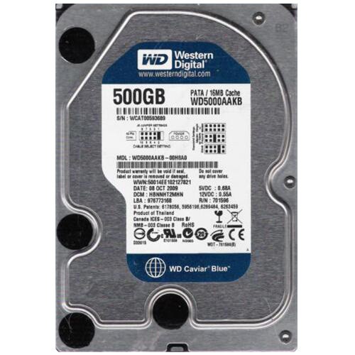 Western Digital 500GB WD5000AAKB 7200RPM PATA IDE 3.5" Desktop Hard Disk Drive