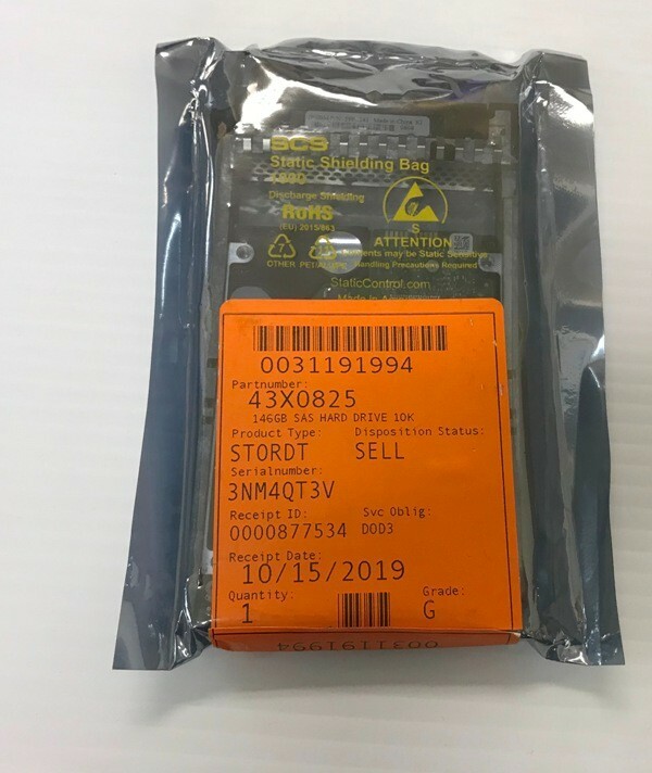 IBM SYSTEM X Series 43X0824 43X0825 42C0248 146GB 10K RPM SAS HARD DRIVE