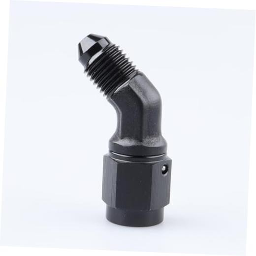 -3 AN Female to -3 AN Male 45 Degree Fitting Black 3AN Black - 45 Degree