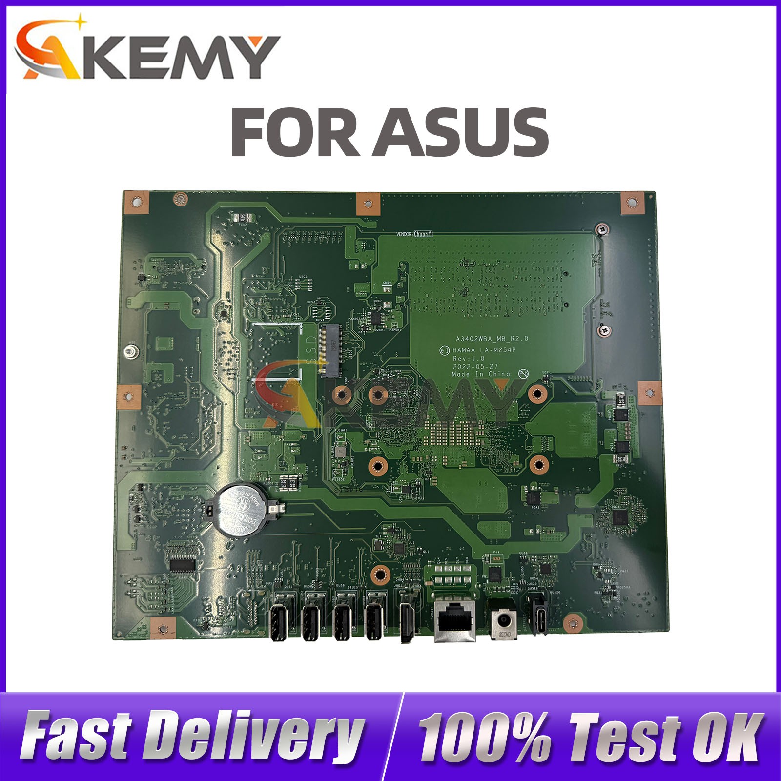 For ASUS Vivo AIO A3402WBA LA-M254P A3402WBA Laptop Motherboard I7 I5 I3 Test OK