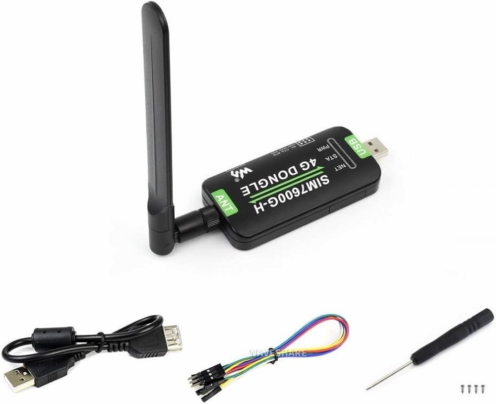 Waveshare SIM7600G-H 4G Dongle Industrial Grade LTE Module GNSS Raspberry Pi USB