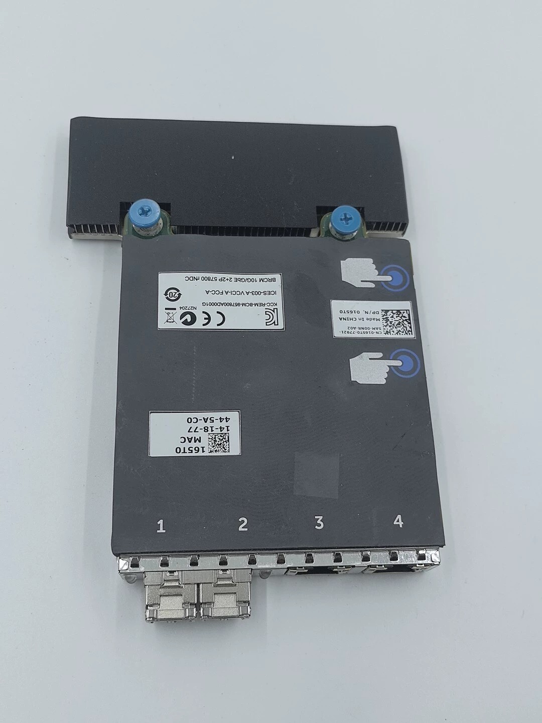 Dell 0165T0 Broadcom 57800S Quad Port SFP+ 2x10GbE RJ45 2x1GbE NIC Daughter Card