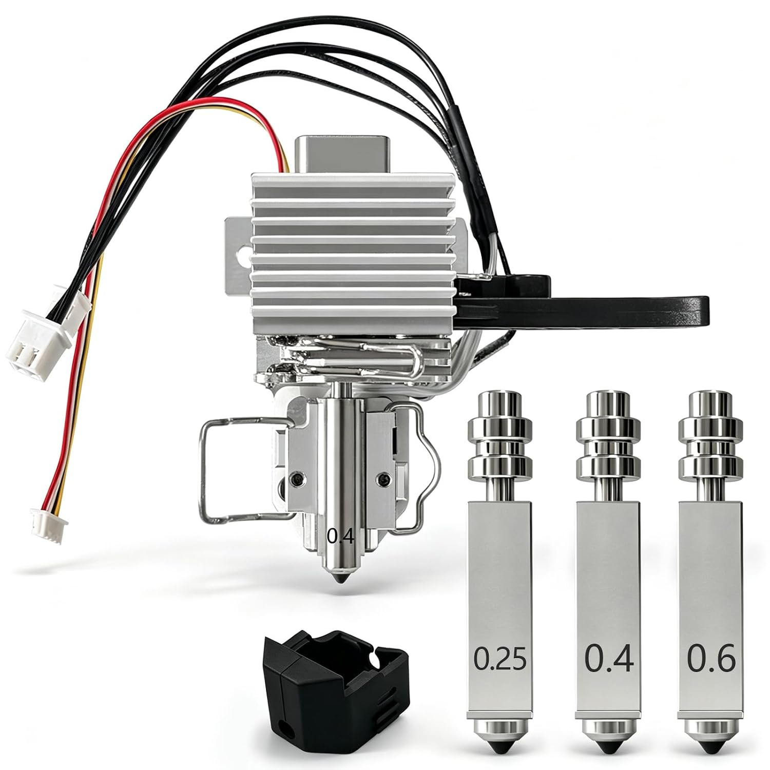 1PK 0.4Mm Kobra X Hotend Complete Kit & 3PK 0.25/0.4/0.6Mm Kobra X Nozzle