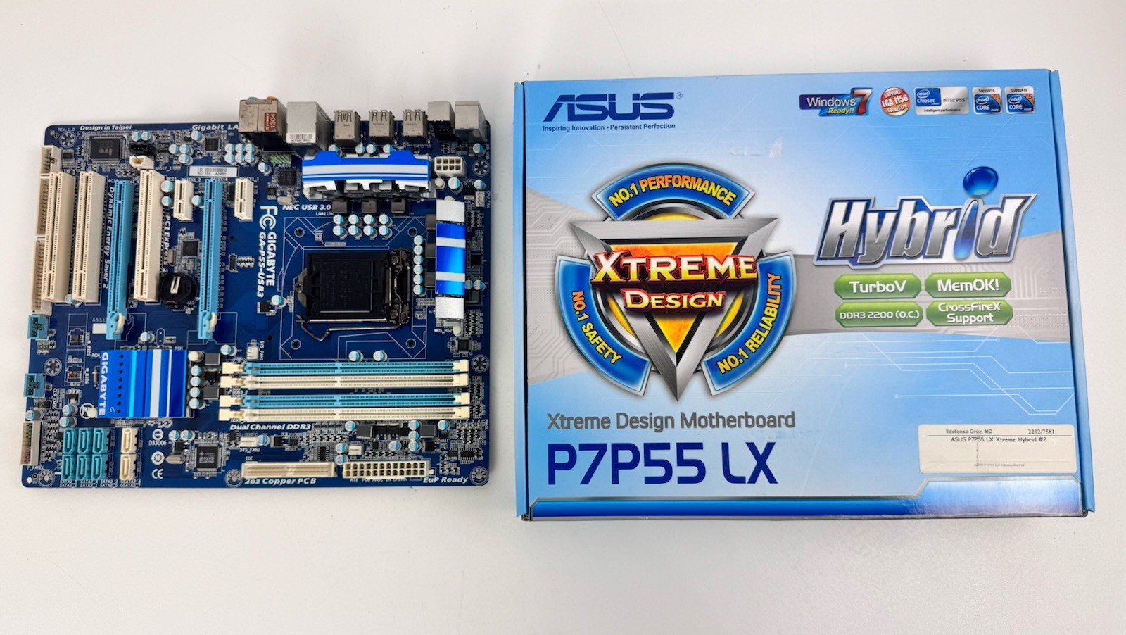 (Lot Of 2 ) ASUS P7P55 LX Motherboard 