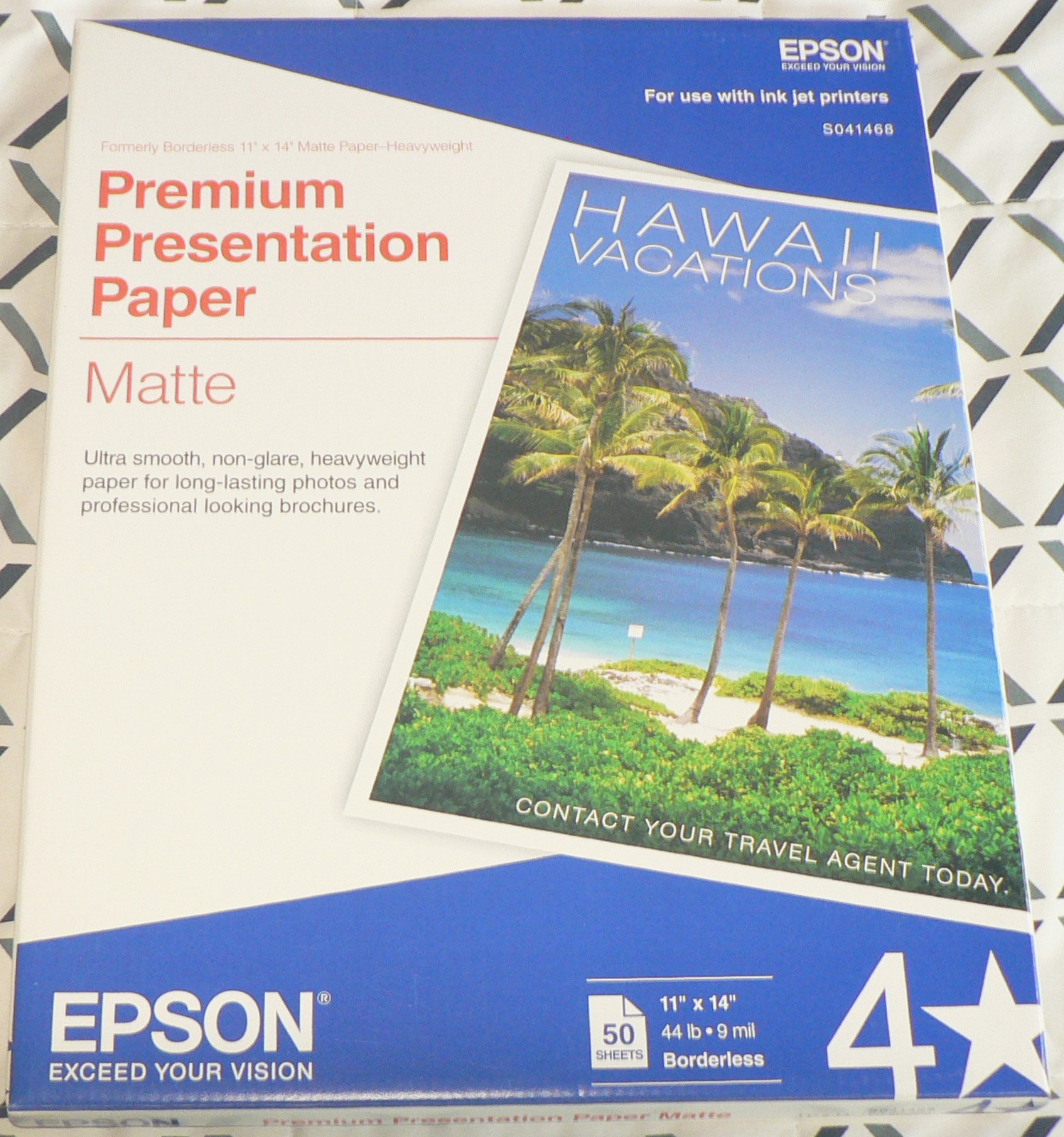 EPSON S041468 NEW 50 Sheets 11x14 Heavy Matte Premium Presentation Inkjet Paper