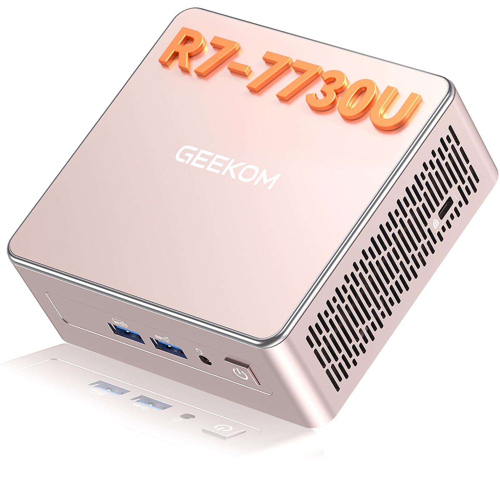 GEEKOM A5 Mini PC Ryzen 7 7730U 16GB RAM 512GB NVMe SSD Rose Gold