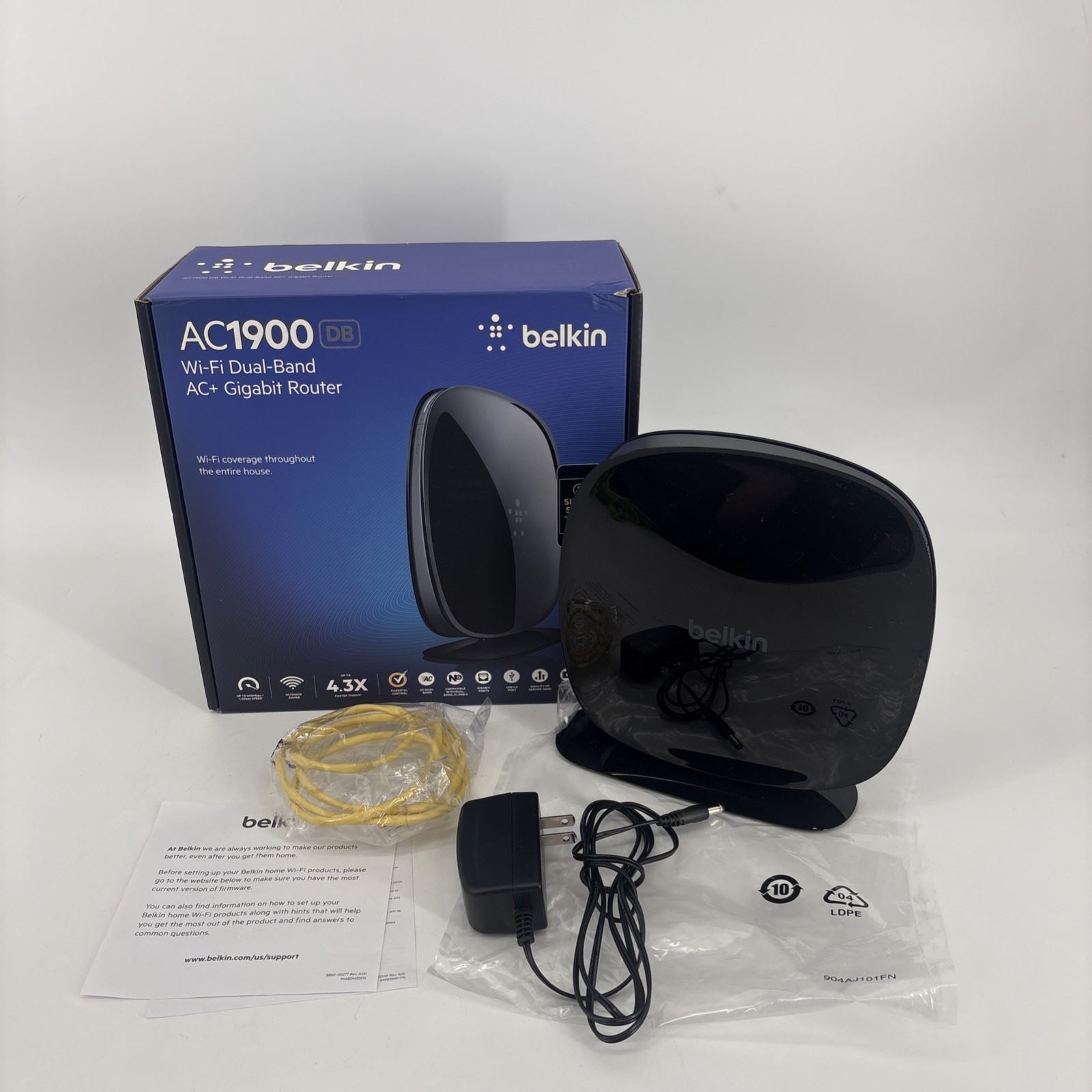 Belkin AC1900 Dual-Band Wireless Router Brand . 1.3GB Speed