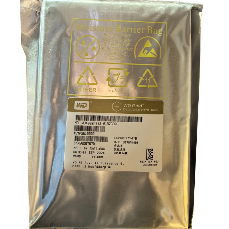 WD Gold Enterprise 4TB WD4002FYYZ 7200 RPM 6Gb/s 128MB SATA 3.5" HDD Hard Drive