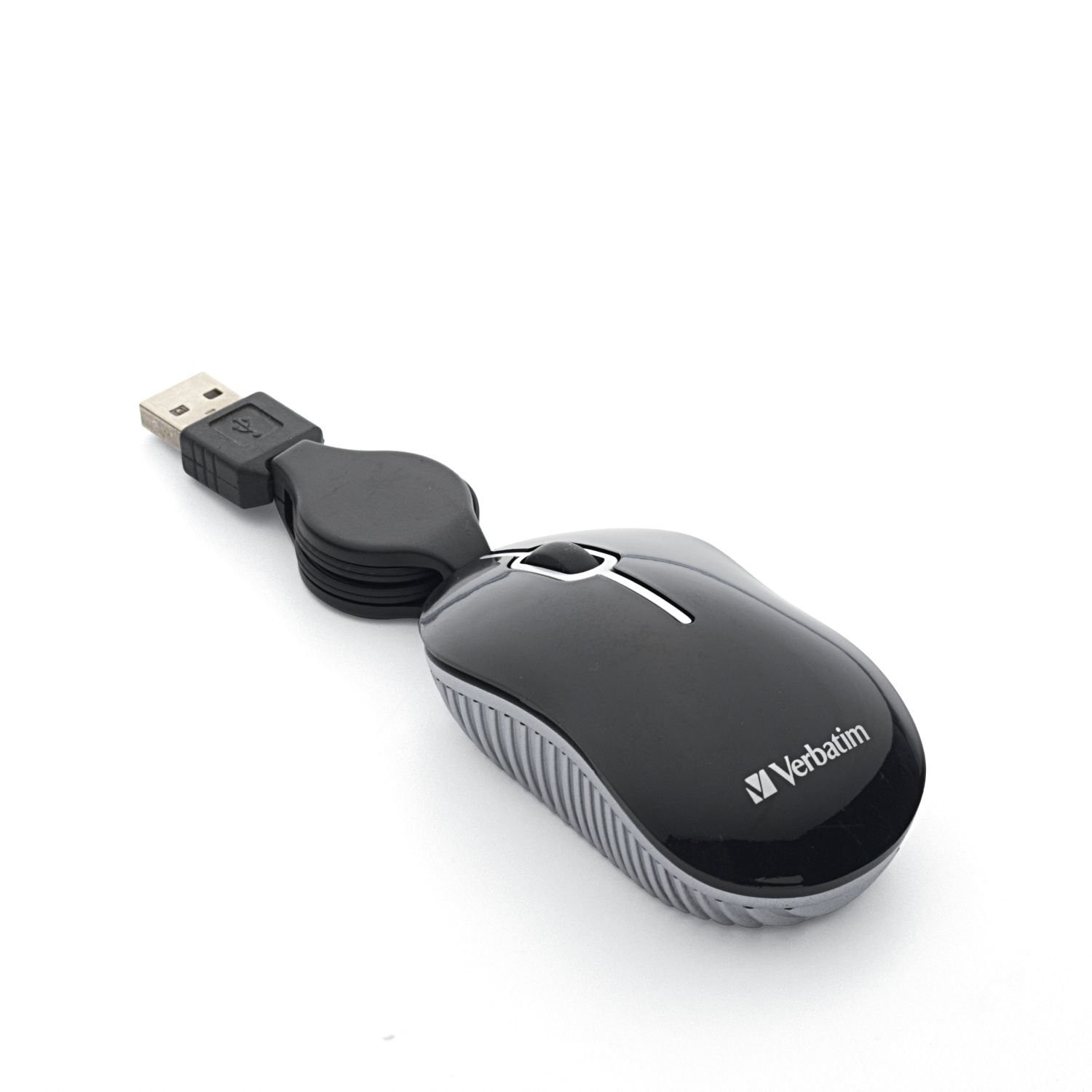 Verbatim Optical Travel Mouse Mini USB Portable Corded for Windows Mac Linux