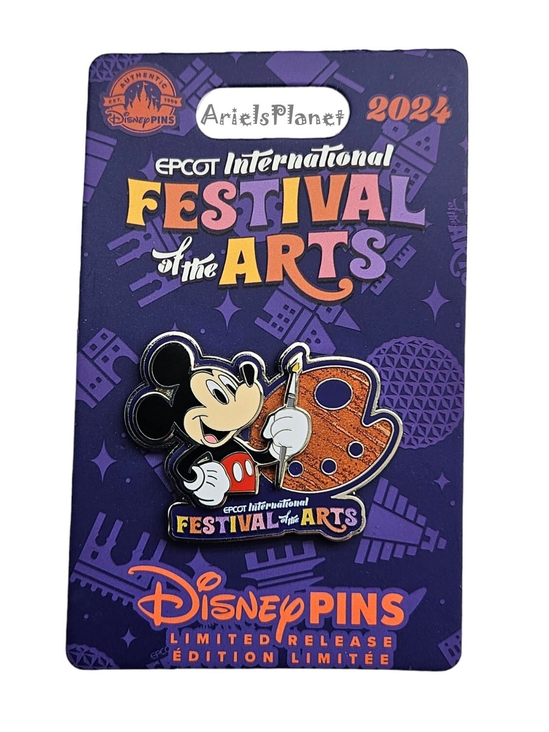 Disney Parks Epcot Festival of Arts 2024 Mickey Mouse Limited Release Pin on Pin