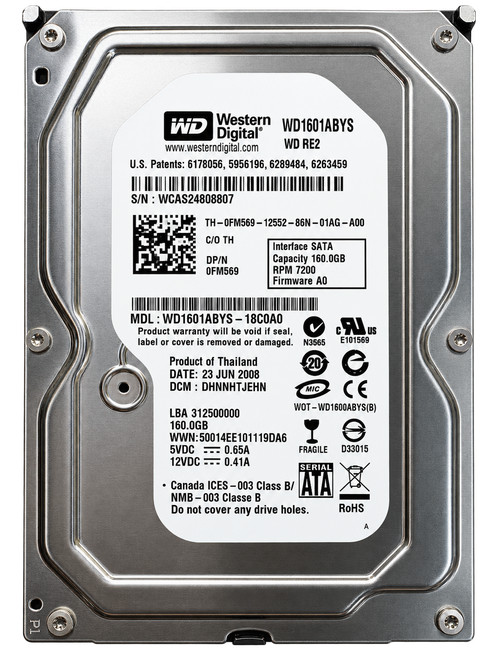 Western Digital WD1601ABYS 160GB SATA HDD Tested Sanitized - Premium Grade