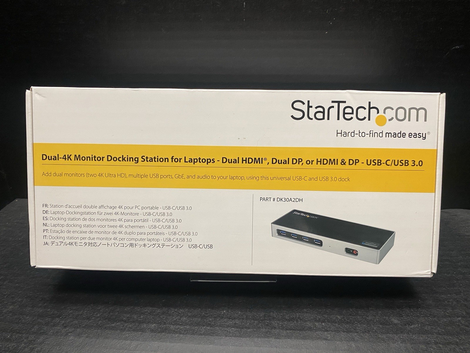 StarTech Dual-4K Monitoring Station For Laptops Hybrid USB-C & USB 3.0 DK30A2DH