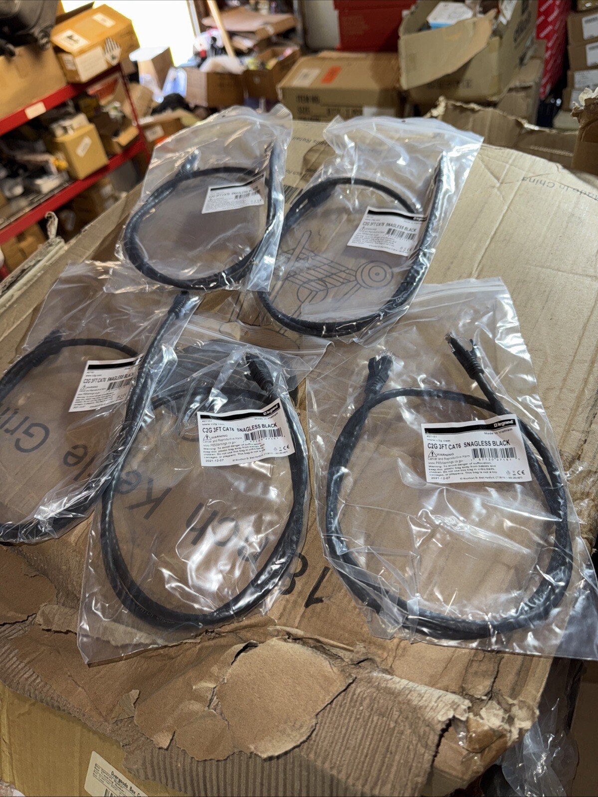 Lot Of 5 - Legrand Cables To Go Cat6 Patch Cable - 1 X Rj-45 Male 3ft Black