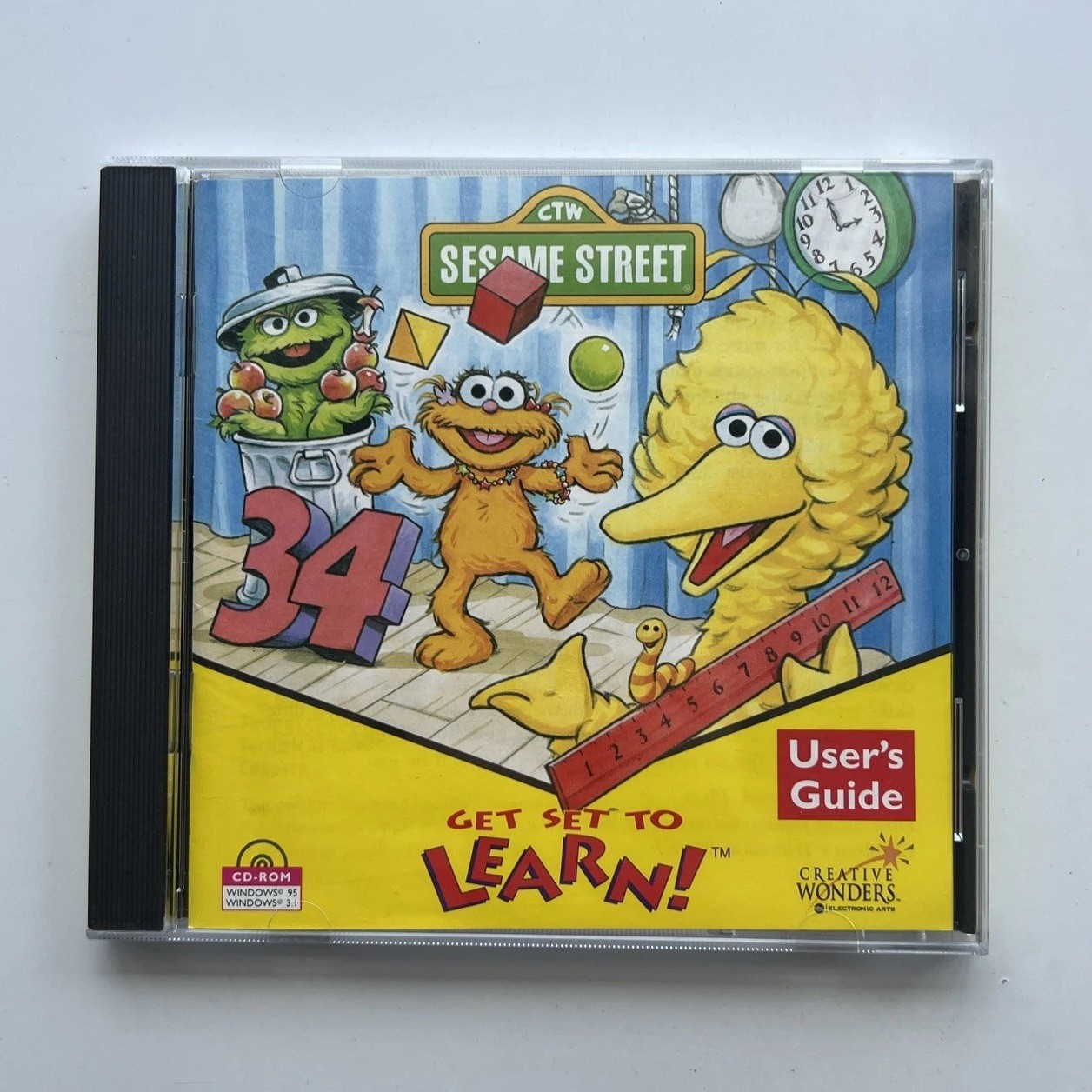 Sesame Street Get Set To Learn PC CD-ROM 1996 Windows Educational Game
