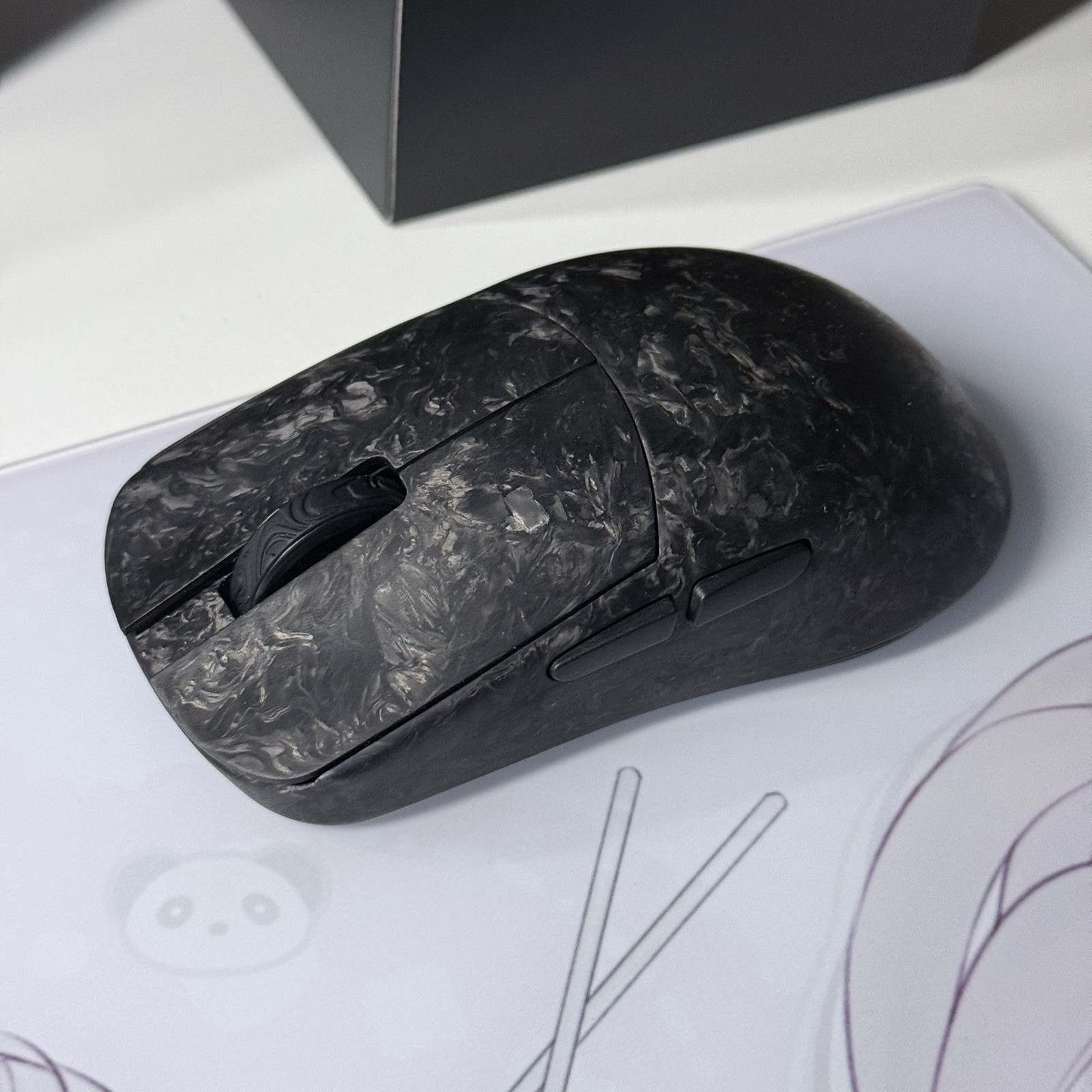 WLMOUSE Ying Forged Carbon Fiber Wireless Gaming Mouse, Black