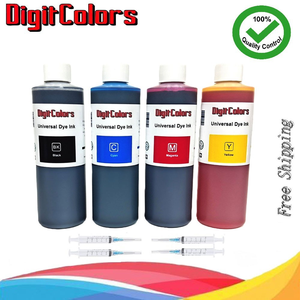 4x250ml Ink cartridge refill kit bottles for HP Canon Epson Dell Brother Kodak
