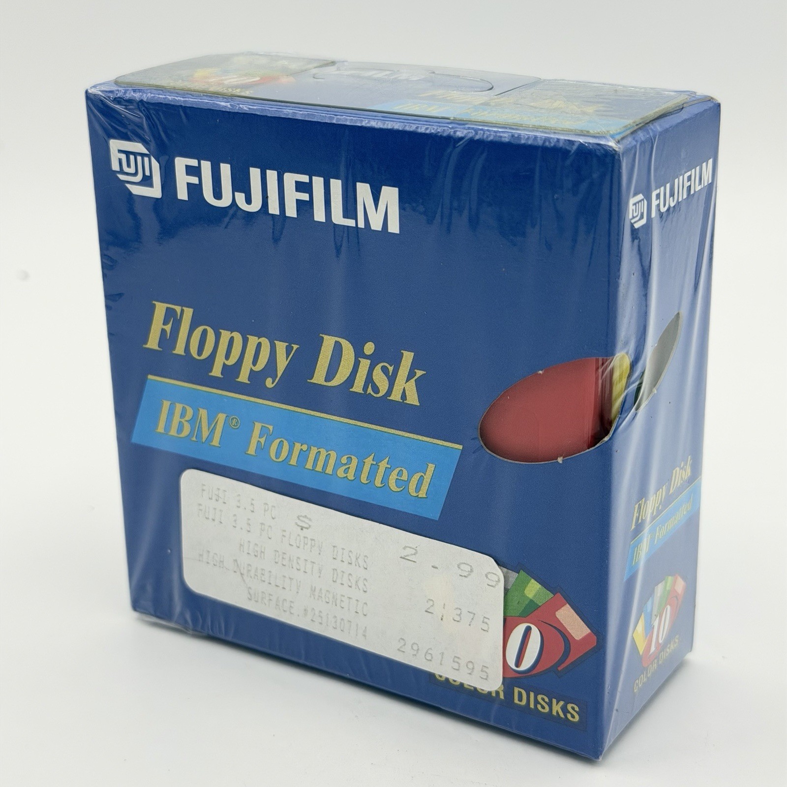 Fujifilm 2HD High Density 3.5" Floppy Colored Disk 10 Pack Retail Sealed 1.44 MB