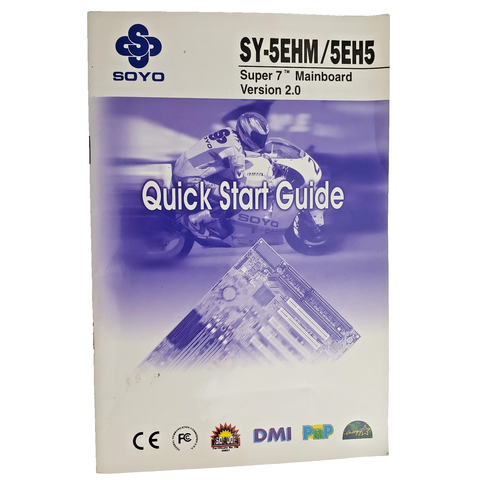 Soyo SY-5EHM  5EH5 v2 (1998) Super 7 Motherboard Quick Start Guide.