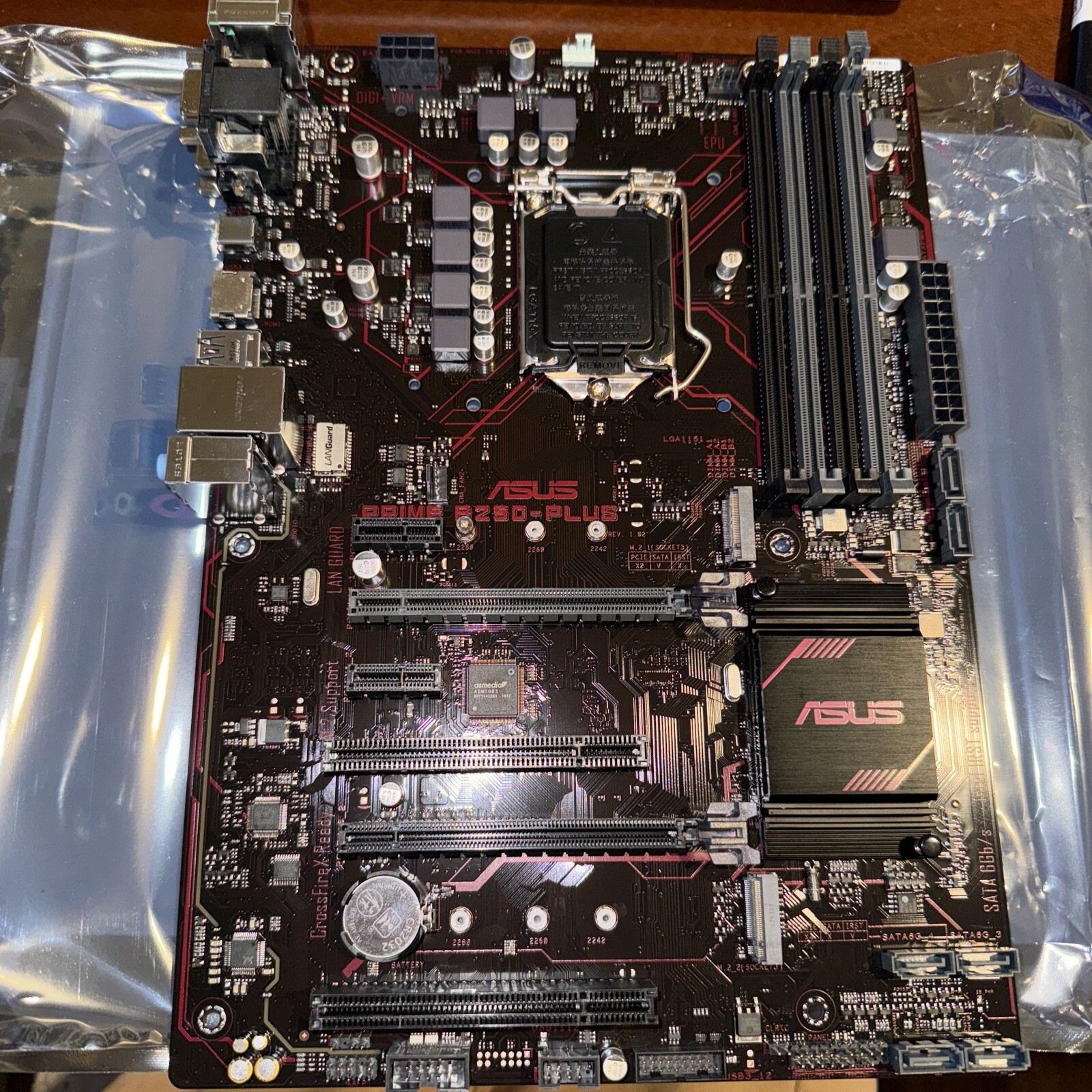 ASUS PRIME B250-PLUS LGA1151 ATX MB - DDR4, HDMI, DVI, USB 3.0 Motherboard