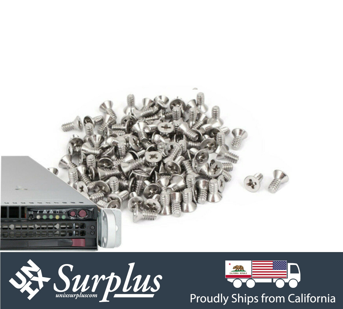 QTY 24x 6-32 Flat Countersunk Screws 3.5" Hard Drive UXS Server Supermicro 1U
