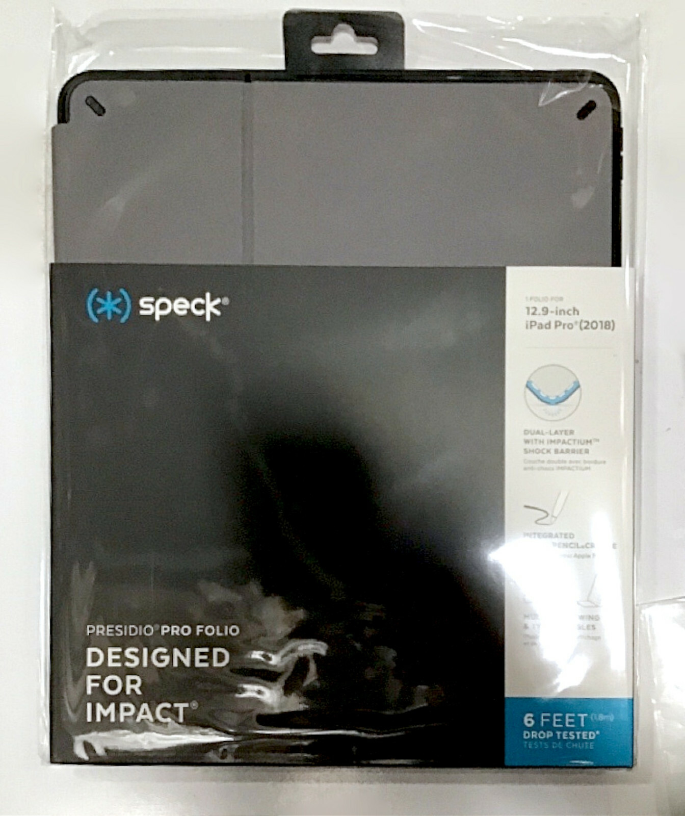 NEW Speck 2018 Presidio GRAY Pro Folio Case For 12.9" Apple iPad Pro 5th/4th/3rd