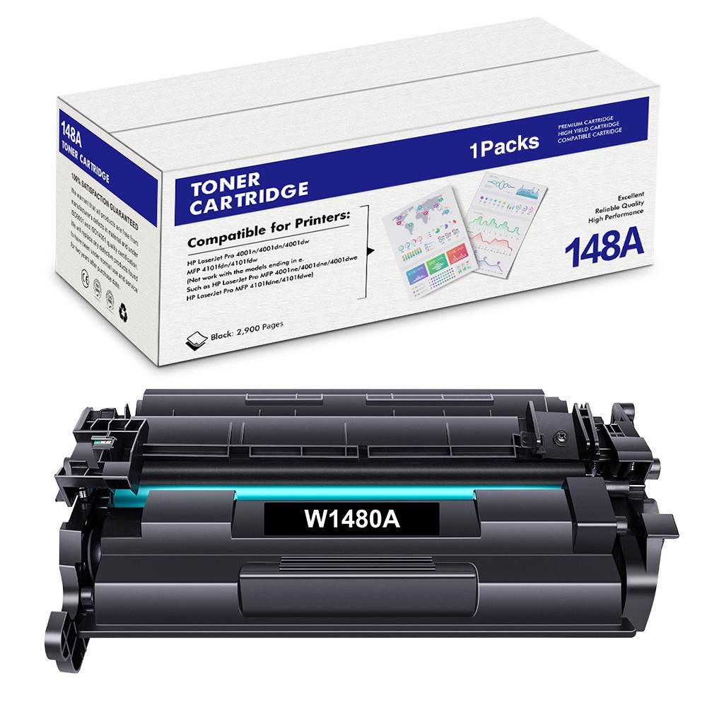 1Pk Premium 148A W1480A Black fits for Compatible HP 4001 4101 Toner Cartridge