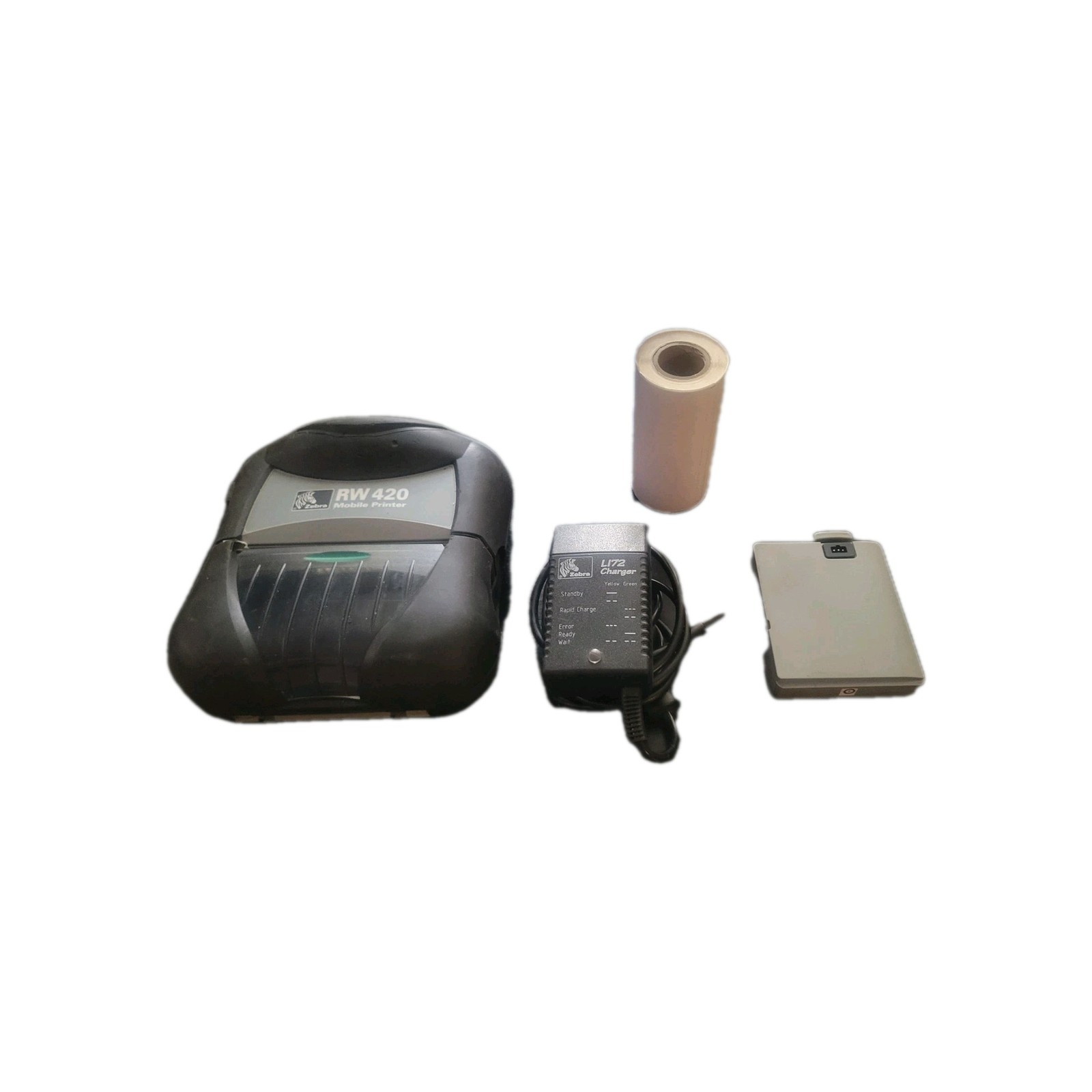 Zebra RW420 RW R4A-0UBA000N-00 4" Printer BLUETOOTH +CHARGER, PAPER, BATTERY