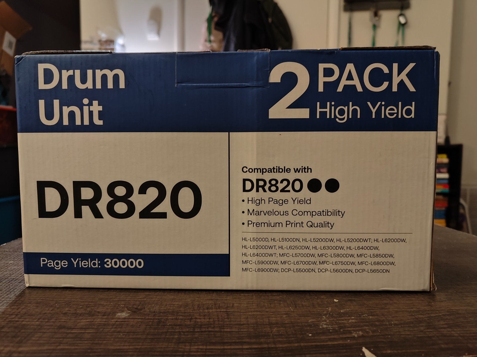 DR-820 2-Pack Drum Unit Compatible Replacement for Brother DR820 Toner Ink