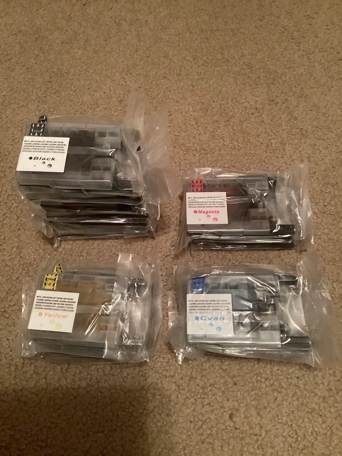 Lot of 15 LC12 Ink Cartridges For Select Brother Printers New Sealed No Box Read