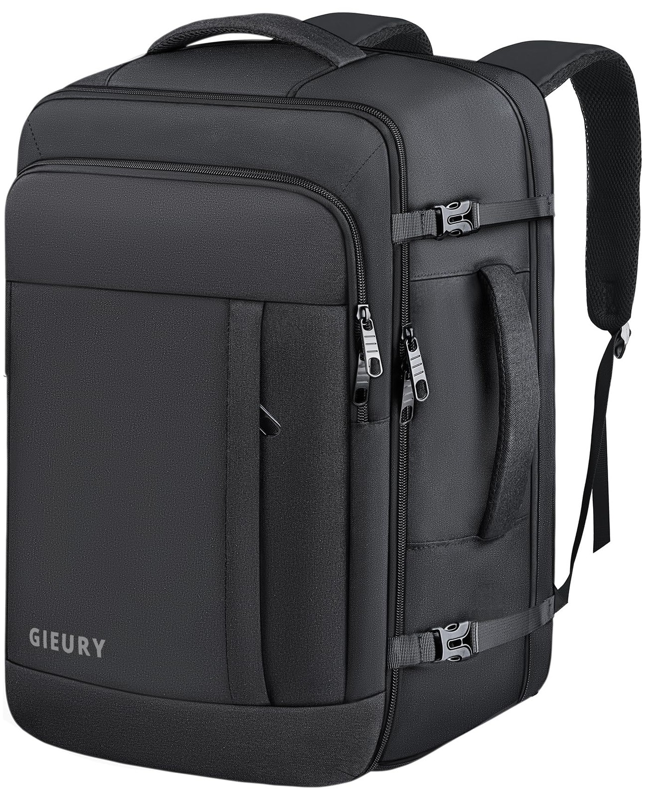 Gieury Carry On Backpack, 50L Travel 2X-Large(20"x14"x10"), Black 