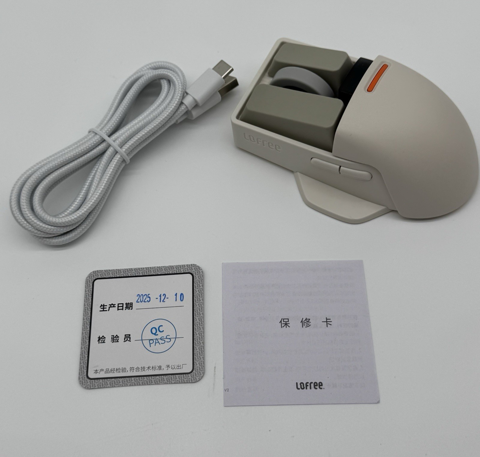 LOFREE Touch PBT Wireless Mouse with OLED Display and Customizable Buttons