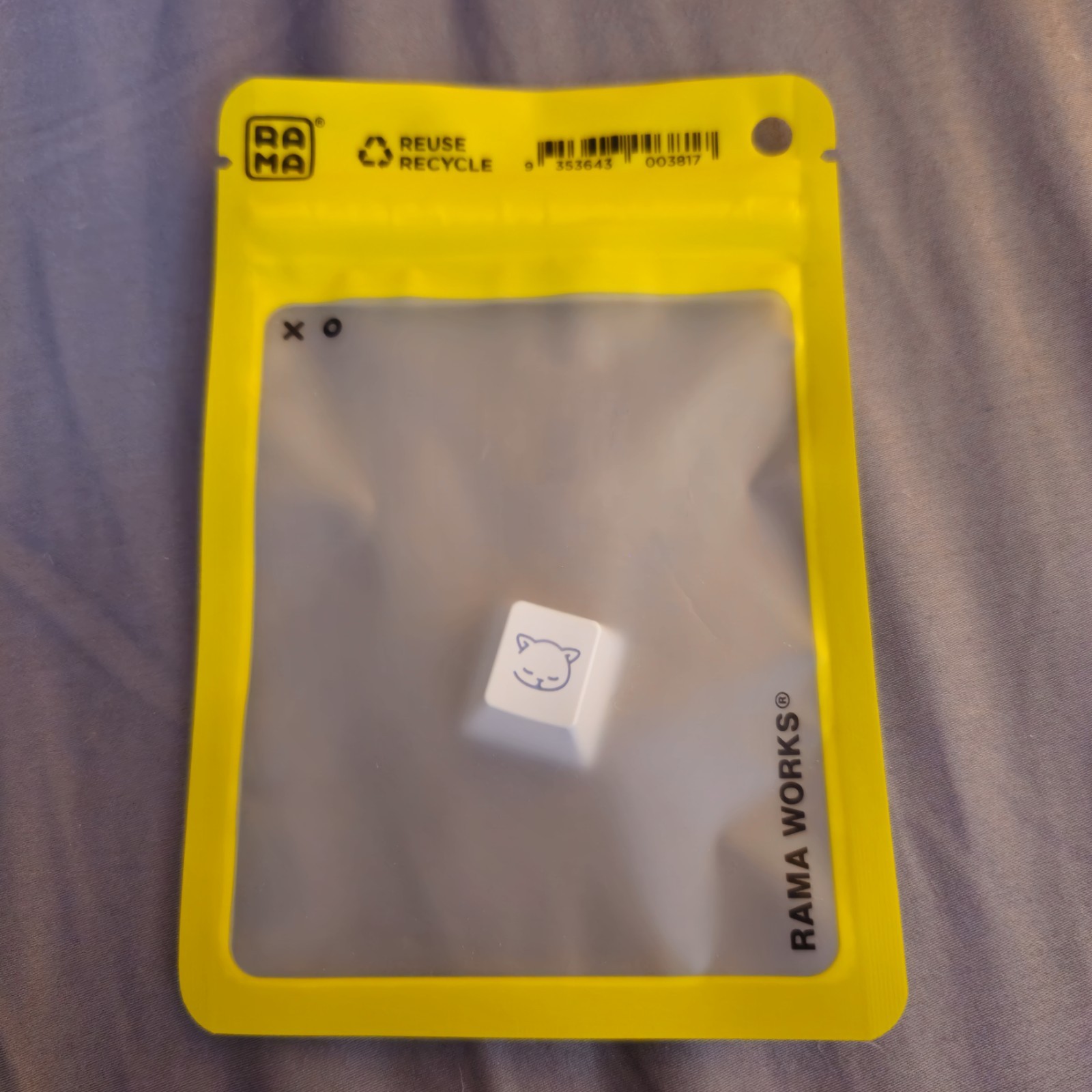 Rama Works x GMK Blurple- aluminum artisan- never used (white version)