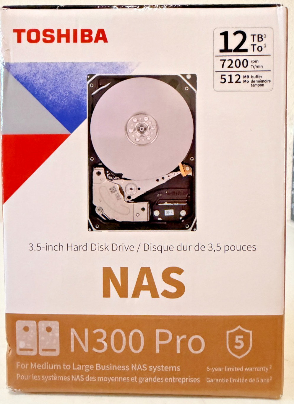 Toshiba N300 Pro 12TB NAS Hard Drive SATA 3 6Gb/s 7200 RPM 512MB Cache *NEW*