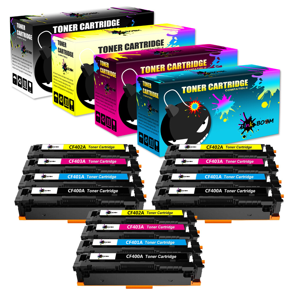 12 Toner replace for HP CF400A-3A 201A Laserjet M252n M252dw MFP M277c6 M277dw