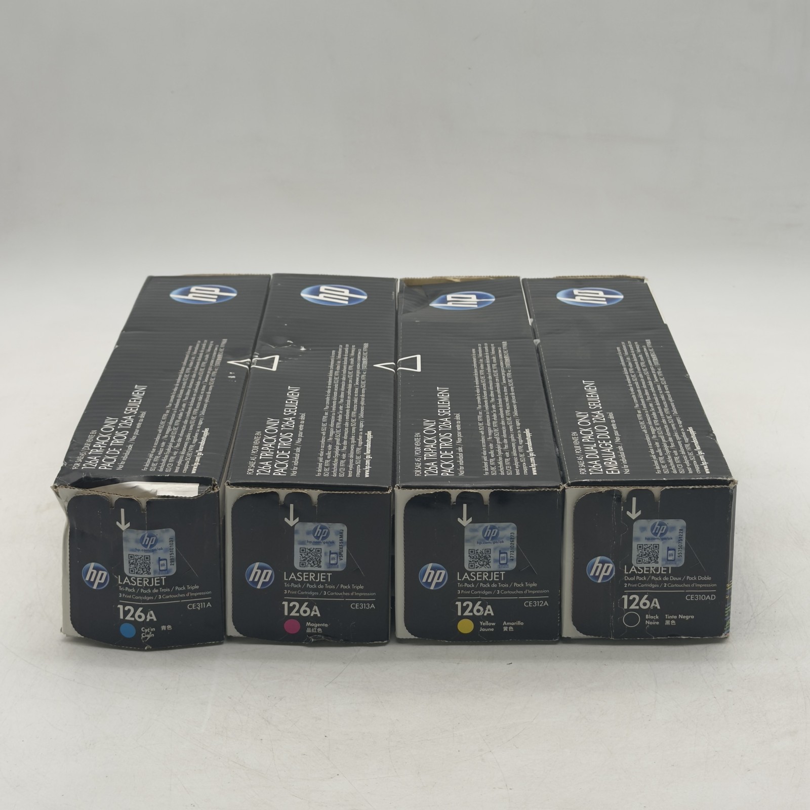 NEW Genuine HP 126A Toner 4-Pack Combo Black Cyan Yellow Magenta CE310A Series