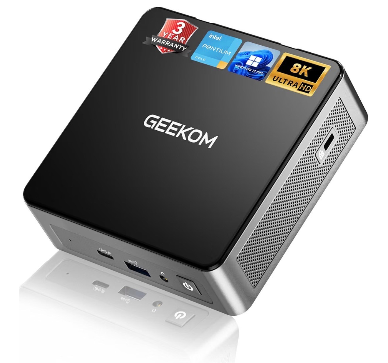GEEKOM Air12 Mini PC, Intel Processor 7505, 8GB DDR5 RAM 256GB PCIe SSD