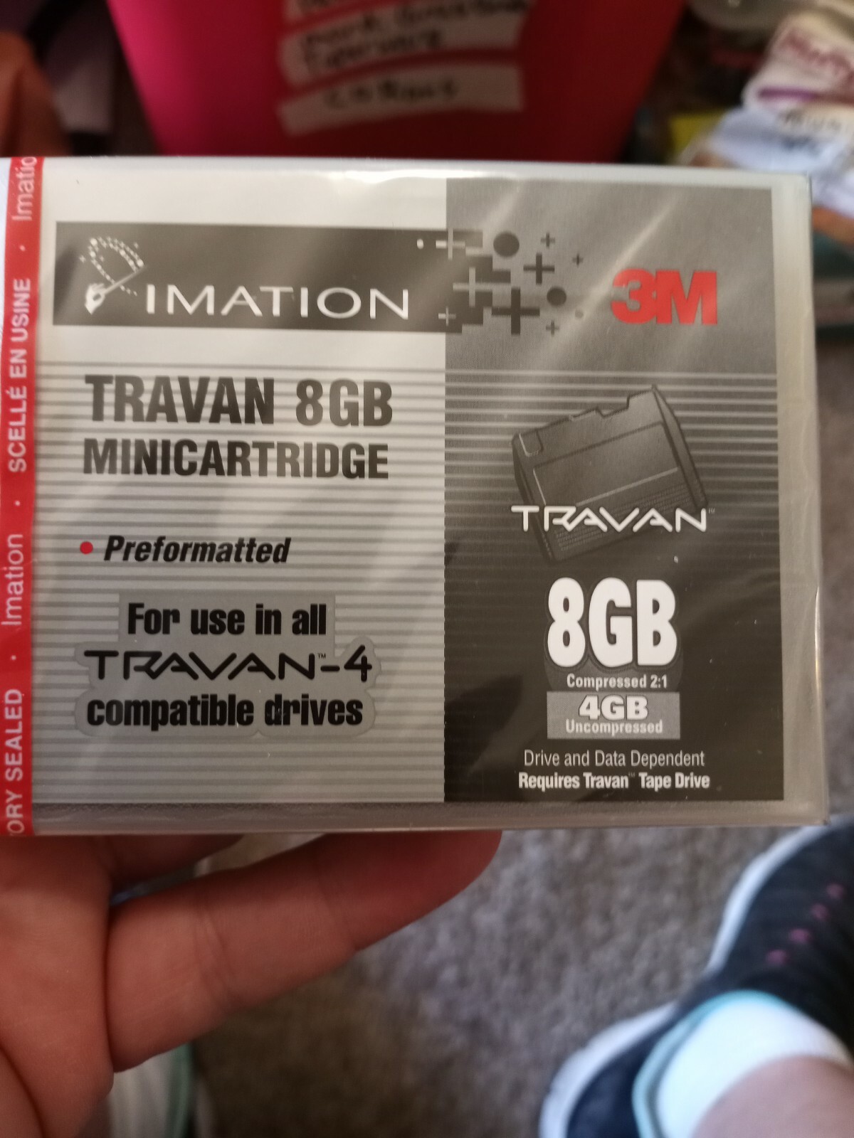 Imation 3M Travan 4/8gb Black Watch TR-4 Travan NS Tape Cassette (electronics A)