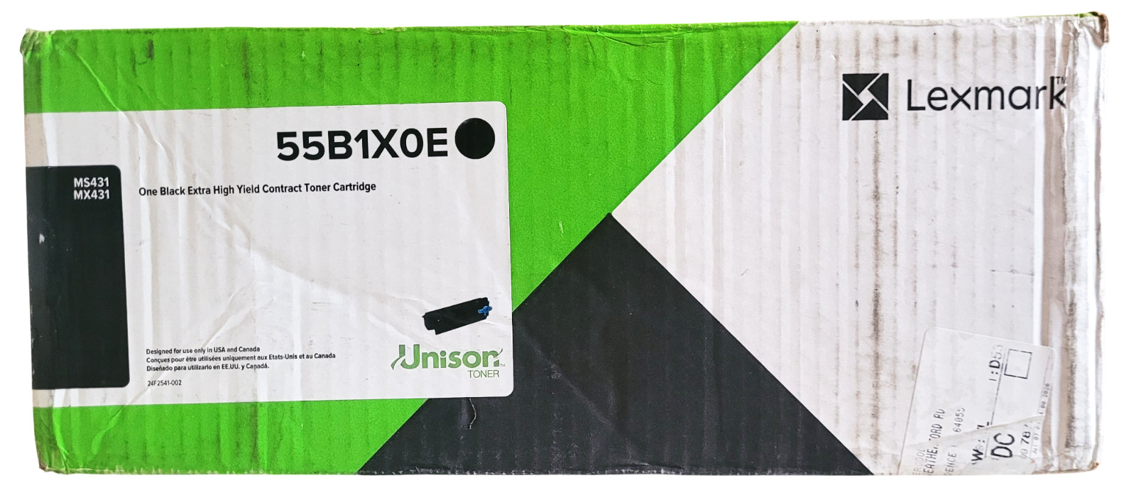 Lexmark 55B1X0E Black Extra High Yield Toner Cartridge New Sealed-Open Box