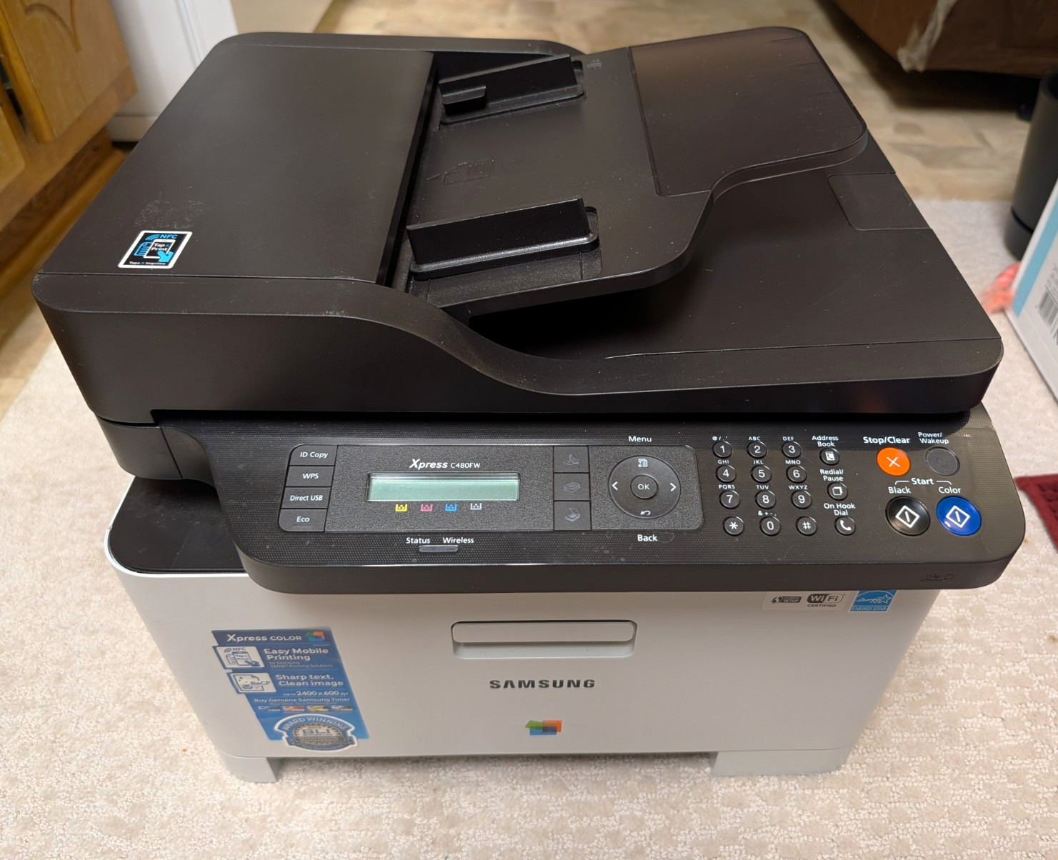 Samsung Xpress C480FW Color Laser Wireless All-In-One Printer Scanner Fax