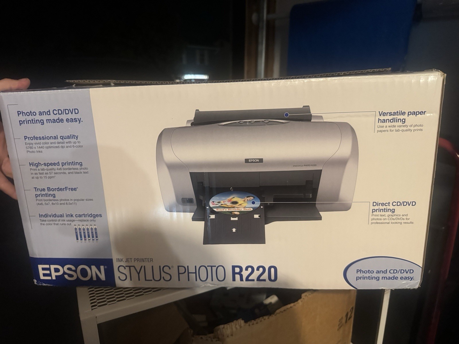 NEW SEALED Epson Stylus Photo R220 Printer – CD/DVD Printing