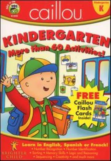 Caillou: Kindergarten PC CD early learning prepare for school counting thinking