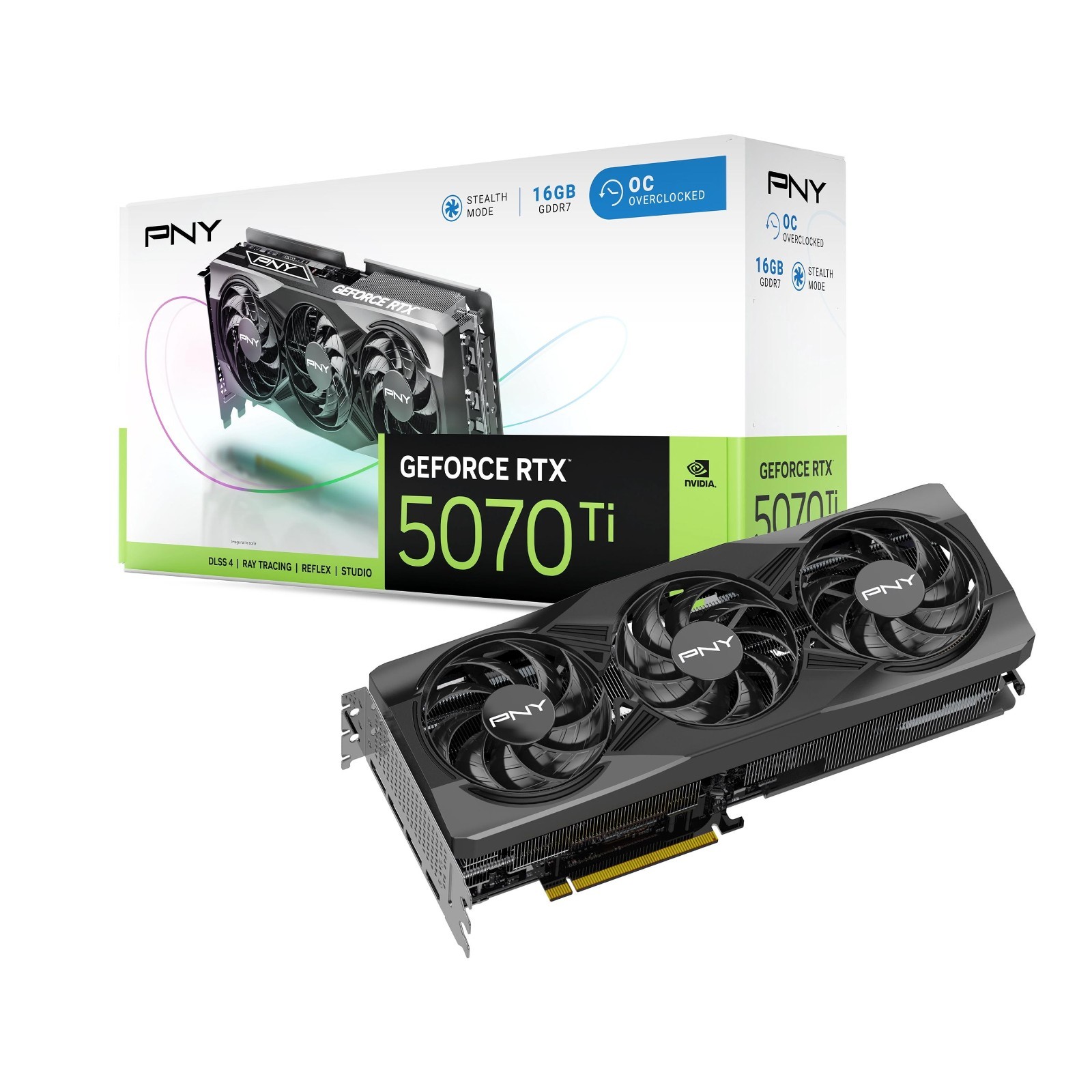 PNY GeForce RTX 5070 Ti OC 16GB GDDR7 Triple Fan NEW SEALED