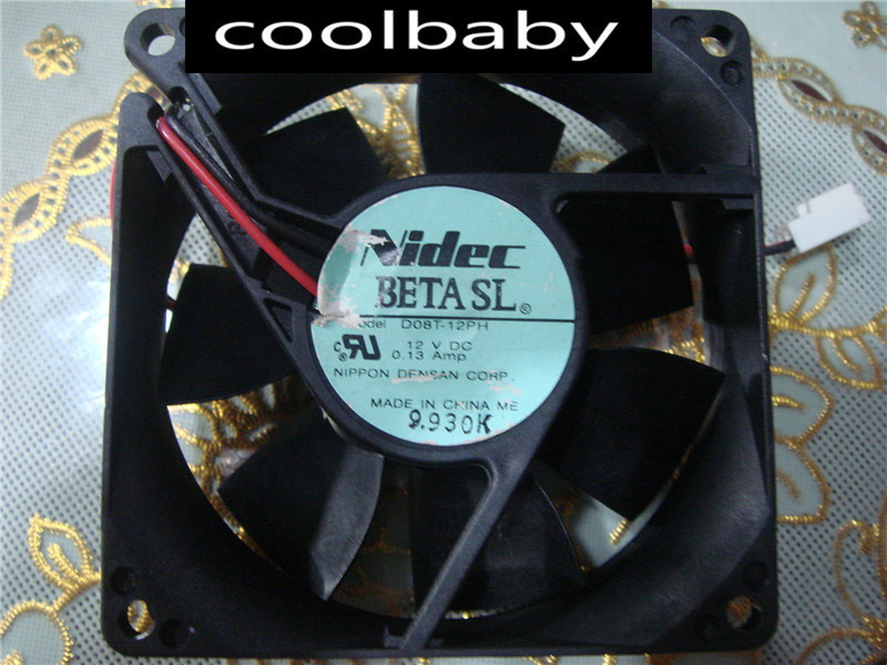 NIDEC D08T-12PH S Fan 80*80*25mm 12V 0.16A 2pin